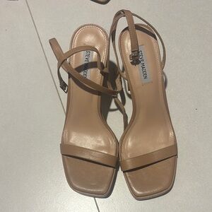 Steve Madden Tan Block Heel Sandals